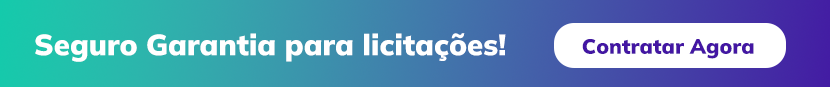 Banner Seguro Garantia para licitações com o CTA "Contratar agora"; 