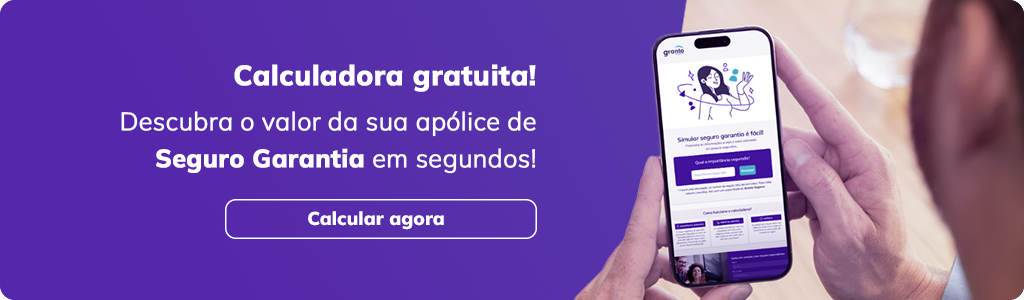 Banner 3
Título: Calculadora gratuita!
Texto de apoio: Descubra o valor da sua apólice de Seguro Garantia em segundos!
CTA: Acessar agora
Seguro Garantia Manutenção corretiva