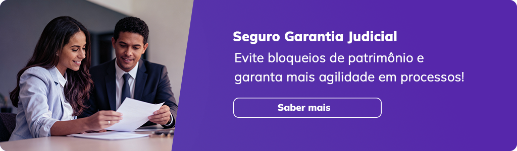 Título: Seguro Garantia Judicial Tributário
Texto de apoio: Evite bloqueios de patrimônio e garanta mais agilidade em processos!
CTA: Saber mais